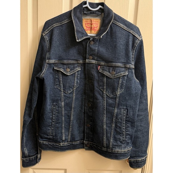 Levi's Other - Levi's Denim Trucker Jacket Mens Medium Dark Indigo Stonewash EUC